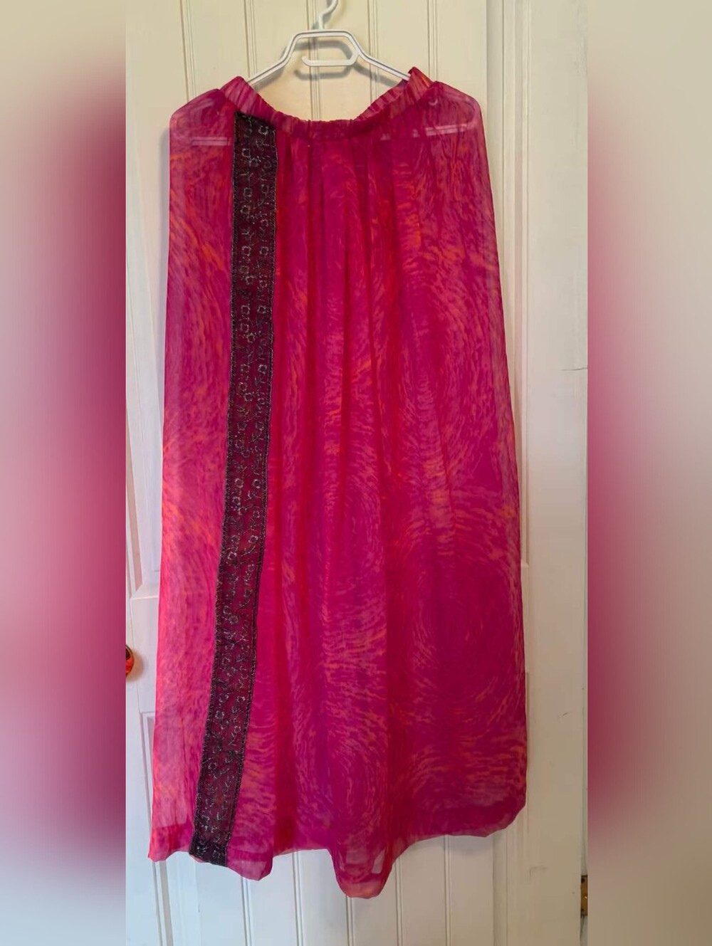Women’s Pink Maxi Skirt with Accent Panel